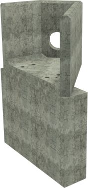 AH4C E RH Angled Headwall - 225mm ID pipe - 100mm Invert Level + 1000 x 300mm Toe render