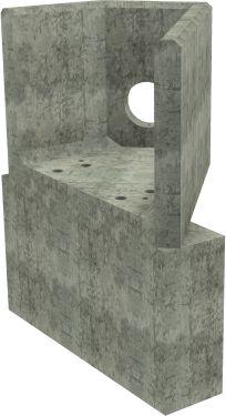 AH4C E RH Angled Headwall - 225mm ID pipe - 100mm Invert Level + 700 X 300mm Toe render