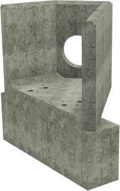 AH4C E RH Angled Headwall - 300mm ID pipe - 100mm Invert Level + 450 x 300mm Toe render