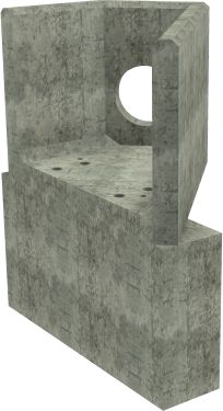 AH4C E RH Angled Headwall - 300mm ID pipe - 100mm Invert Level + 700 X 300mm Toe render