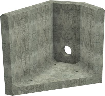 AH4C F LH Angled Headwall - 150mm ID pipe - 100mm Invert Level render