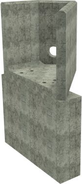 AH4C F RH Angled Headwall - 150mm ID pipe - 100mm Invert Level + 1000 x 300mm Toe render