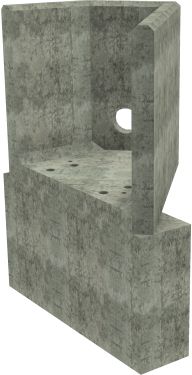 AH4C F RH Angled Headwall - 150mm ID pipe - 100mm Invert Level + 700 X 300mm Toe render