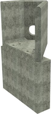 AH4C F RH Angled Headwall - 225mm ID pipe - 100mm Invert Level + 1000 x 300mm Toe render