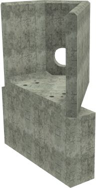 AH4C F RH Angled Headwall - 225mm ID pipe - 100mm Invert Level + 700 X 300mm Toe render