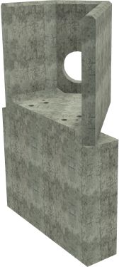 AH4C F RH Angled Headwall - 300mm ID pipe - 100mm Invert Level + 1000 x 300mm Toe render