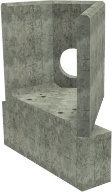 AH4C F RH Angled Headwall - 300mm ID pipe - 100mm Invert Level + 450 x 300mm Toe render