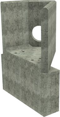 AH4C F RH Angled Headwall - 300mm ID pipe - 100mm Invert Level + 700 X 300mm Toe render