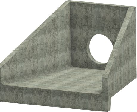 H10C A Headwall - 525mm ID pipe - 100mm Invert Level render