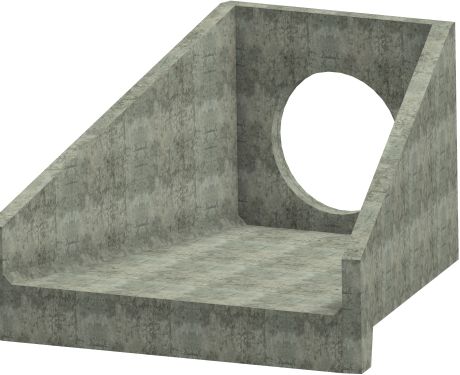 H10C A Headwall - 750mm ID pipe - 100mm Invert Level render