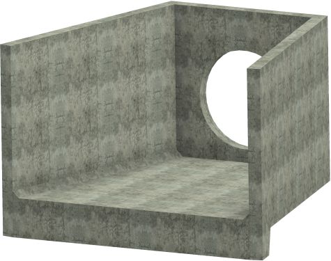 H10C D Headwall - 750mm ID pipe - 100mm Invert Level render