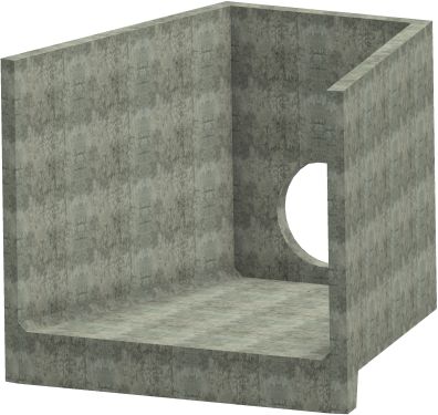 H10C E Headwall - 600mm ID pipe - 100mm Invert Level render
