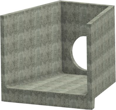 H10C E Headwall - 750mm ID pipe - 100mm Invert Level render