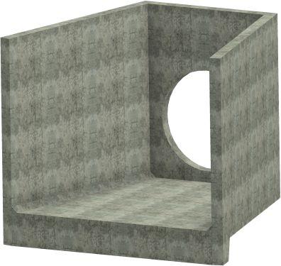 H10C E Headwall - 900mm ID pipe - 100mm Invert Level render