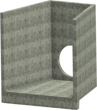 H10C F Headwall - 825mm ID pipe - 100mm Invert Level render