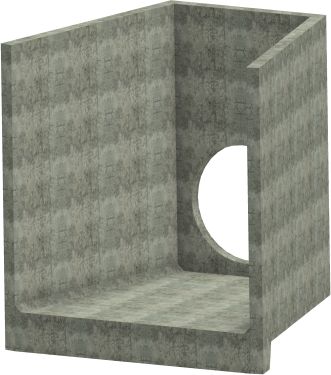 H10C F Headwall - 900mm ID pipe - 100mm Invert Level render