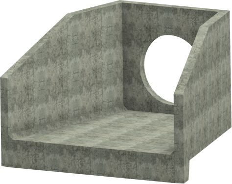 H10C G Headwall - 750mm ID pipe - 100mm Invert Level render