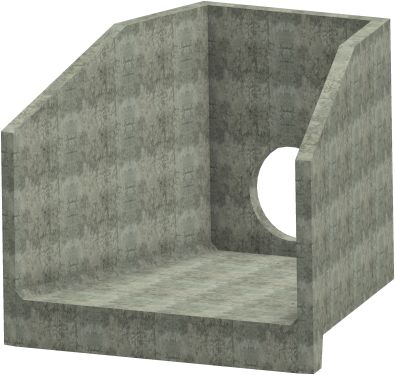 H10C H Headwall - 600mm ID pipe - 100mm Invert Level render