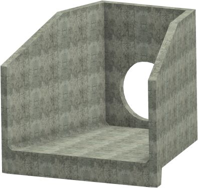 H10C H Headwall - 750mm ID pipe - 100mm Invert Level render