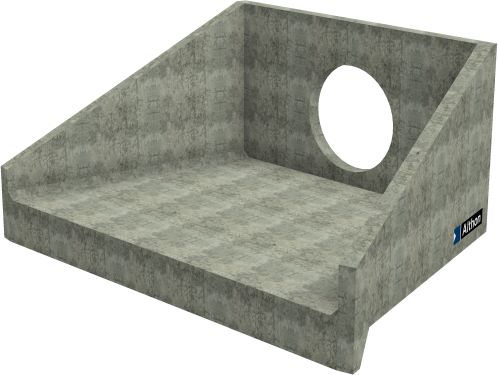 H20C A Headwall - 750mm ID pipe - 100mm Invert Level render