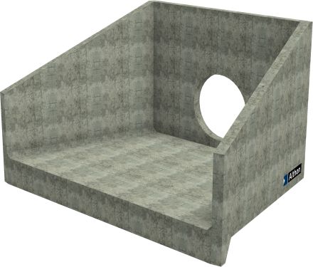 H20C B Headwall - 750mm ID pipe - 100mm Invert Level render