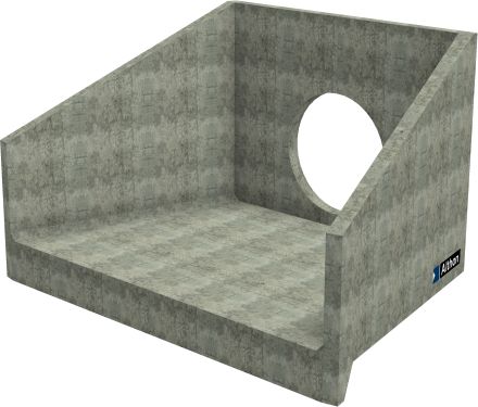 H20C B Headwall - 900mm ID pipe - 100mm Invert Level render