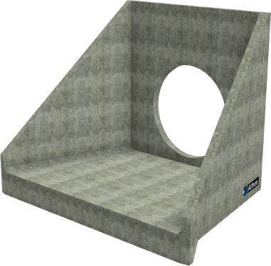 H20C C Headwall - 1200mm ID pipe - 100mm Invert Level render