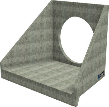 H20C C Headwall - 1500mm ID pipe - 100mm Invert Level render