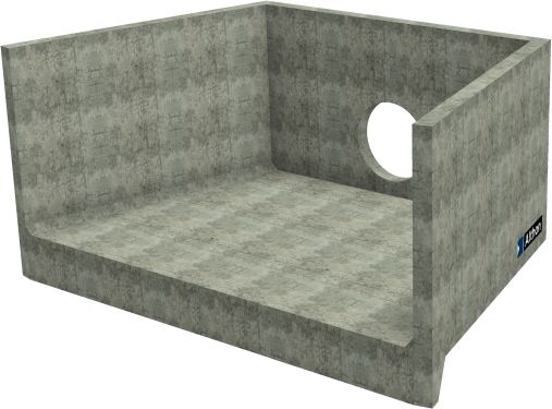 H20C D Headwall - 525mm ID pipe - 100mm Invert Level render