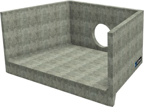 H20C D Headwall - 600mm ID pipe - 100mm Invert Level render