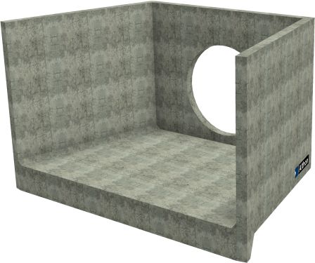 H20C E Headwall - 1050mm ID pipe - 100mm Invert Level render
