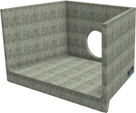 H20C E Headwall - 750mm ID pipe - 100mm Invert Level render