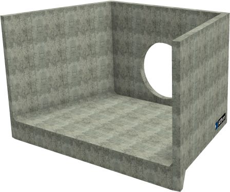 H20C E Headwall - 900mm ID pipe - 100mm Invert Level render