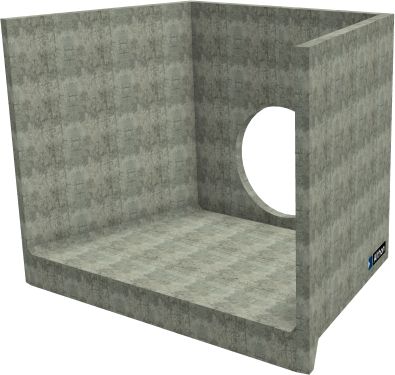 H20C F Headwall - 1050mm ID pipe - 100mm Invert Level render