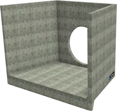 H20C F Headwall - 1200mm ID pipe - 100mm Invert Level render