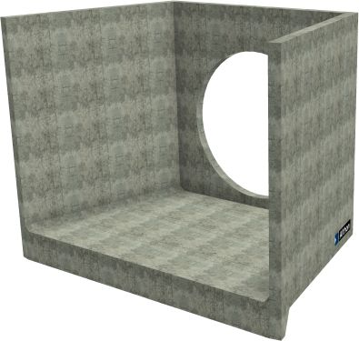 H20C F Headwall - 1500mm ID pipe - 100mm Invert Level render