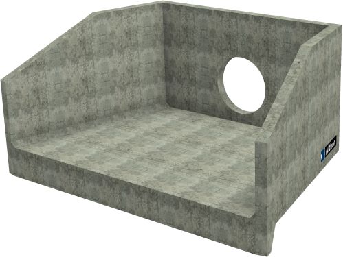 H20C G Headwall - 600mm ID pipe - 100mm Invert Level render