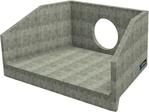 H20C G Headwall - 750mm ID pipe - 100mm Invert Level render