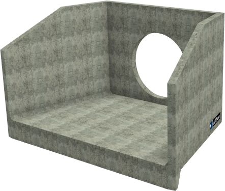 H20C H Headwall - 1050mm ID pipe - 100mm Invert Level render