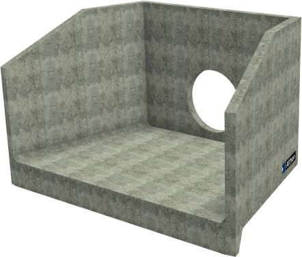 H20C H Headwall - 750mm ID pipe - 100mm Invert Level render