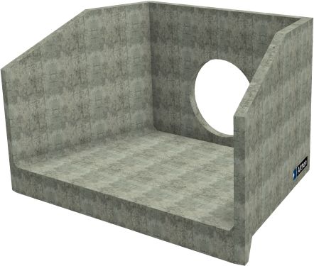 H20C H Headwall - 900mm ID pipe - 100mm Invert Level render