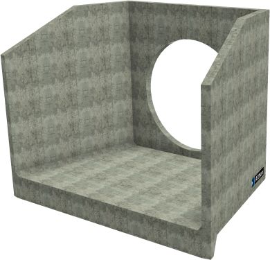 H20C I Headwall - 1500mm ID pipe - 100mm Invert Level render