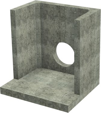 H40C A Headwall - 375mm ID pipe - 100mm Invert Level render