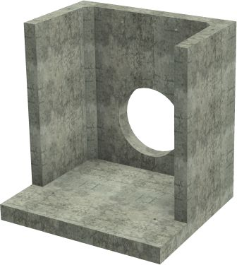 H40C A Headwall - 450mm ID pipe - 100mm Invert Level render