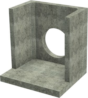 H40C A Headwall - 525mm ID pipe - 100mm Invert Level render