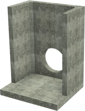 H40C B Headwall - 450mm ID pipe - 100mm Invert Level render