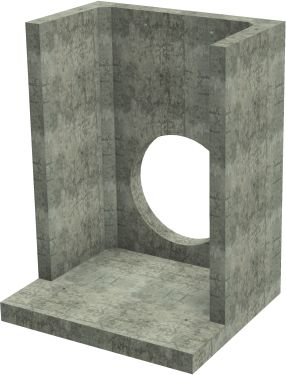 H40C B Headwall - 600mm ID pipe - 100mm Invert Level render