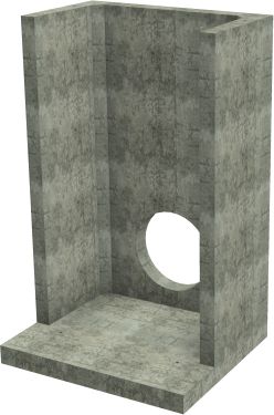 H40C C Headwall - 450mm ID pipe - 100mm Invert Level render