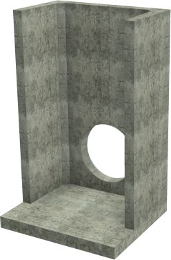 H40C C Headwall - 525mm ID pipe - 100mm Invert Level render