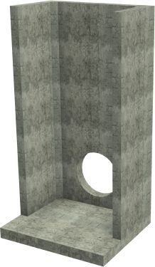 H40C D Headwall - 450mm ID pipe - 100mm Invert Level render